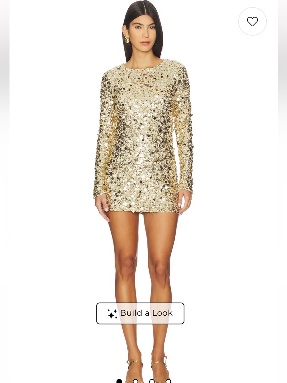 NWT Revolve Gold Sequin Mini dress